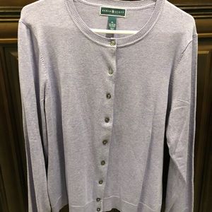 New XL Karen Scott lavender cardigan